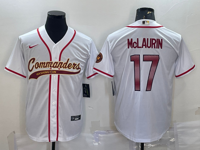 Men's Washington Commanders Terry McLaurin #17 White Jersey Joint Edition